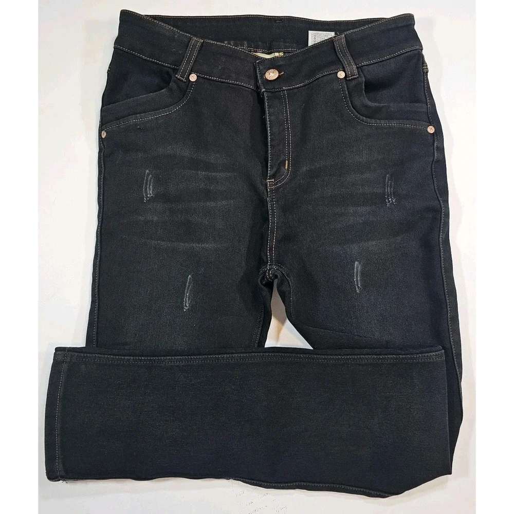 The Unbranded 3XL Brand Slim Fit Black‎ Jean W/colorful Liner. Size See Pictures